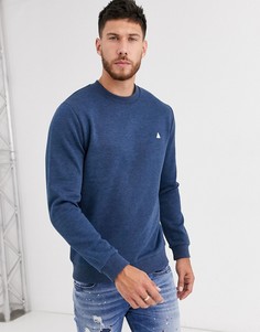 Синий меланжевый свитшот с треугольником ASOS DESIGN