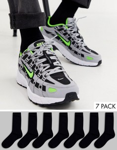 Набор из 7 пар черных носков ASOS DESIGN - Со скидкой-Черный