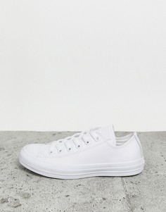 Белые кожаные кеды Converse Chuck Taylor All Star Ox-Белый
