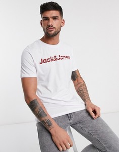 Футболка с принтом на груди Jack & Jones Originals-Белый