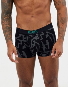 Черные боксеры-брифы с принтом BOSS bodywear-Черный