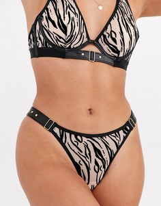 Стринги с принтом \зебра\" Hunkemoller-Мульти
