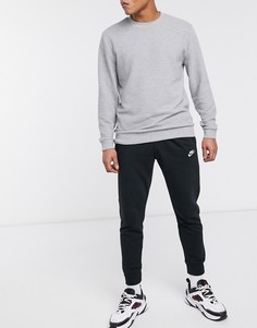Черные джоггеры с манжетами Nike Club-Черный