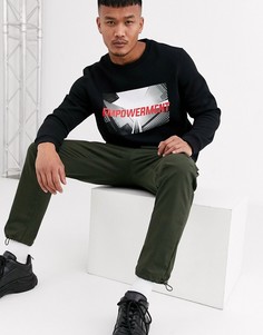 Черный свитшот с фотопринтом Bershka