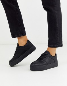 Черные кроссовки на платформе ASOS DESIGN-Черный