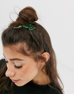Золотистая заколка для волос в форме змеи ASOS DESIGN-Золотой