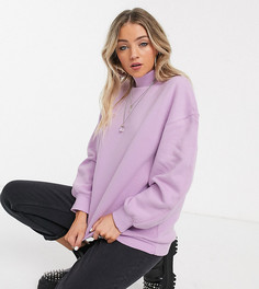Лавандовый свитшот с высоким воротом Bershka-Фиолетовый
