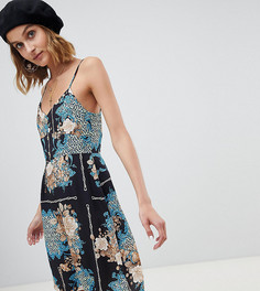 Платье мини на бретелях с принтом Reclaimed Vintage inspired-Мульти