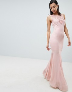 Декорированное шифоновое платье макси City Goddess-Розовый