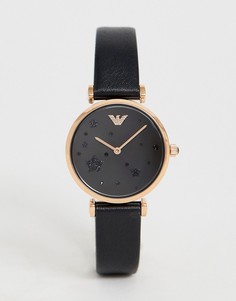 Часы с кожаным ремешком Emporio Armani AR11225 - Gianni T-Bar-Черный