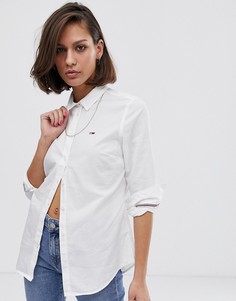 Рубашка из органического хлопка Tommy Jeans-Белый