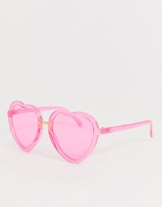 Розовые солнцезащитные очки в форме сердца AJ Morgan-Розовый
