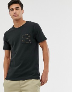 Футболка с логотипом на кармане Jack & Jones-Черный