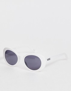 Круглые солнцезащитные очки в белой оправе Vans-Белый