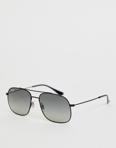 Квадратные солнцезащитные очки-авиаторы Ray-Ban 0RB3595-Черный