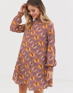 Свободное платье с высоким воротом Glamorous-Мульти