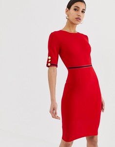 Платье миди с ремнем AX Paris-Красный