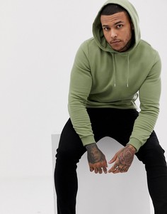Худи цвета хаки ASOS DESIGN-Зеленый