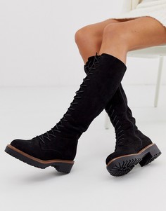 Сапоги на шнуровке и массивной подошве ASOS DESIGN Courtney-Черный