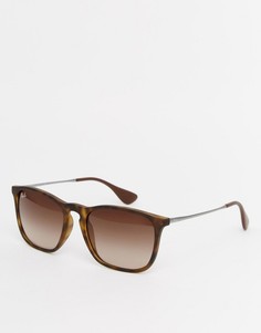 Квадратные солнцезащитные очки Ray-Ban Chris-Коричневый