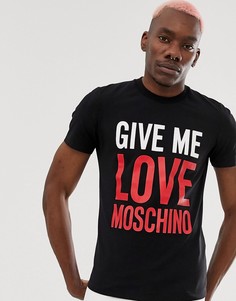 Футболка с принтом Love Moschino-Черный