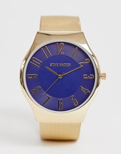 Мужские часы с синим циферблатом Steve Madden-Золотой