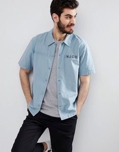 Рубашка с короткими рукавами Nudie Jeans Co Svante-Синий