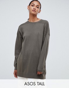 Тонкий oversize-джемпер ASOS DESIGN Tall-Зеленый