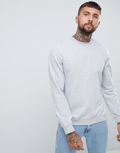 Светло-серый свитшот Bershka