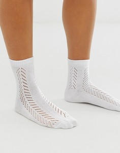 Носки до щиколотки с отделкой ASOS DESIGN-Белый