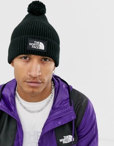 Черная шапка-бини с логотипом и помпоном The North Face-Черный