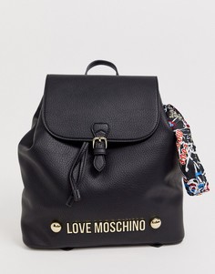 Рюкзак с шарфом Love Moschino-Черный