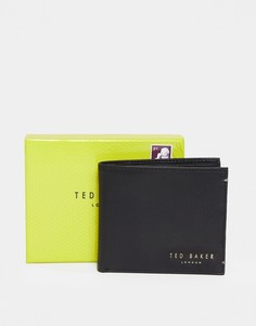 Кожаный складной бумажник с отделением для монет Ted Baker Harvys-Черный