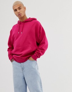 Ярко-розовый худи свободного кроя ASOS DESIGN