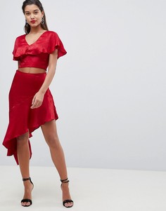 Асимметричная юбка AX Paris-Красный