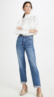 FRAME Lace Cuff Top