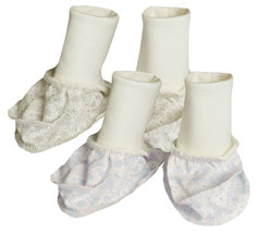 Пинетки Папитто бежевый + голубой 380-12 р.20