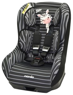 Автокресло Nania Driver Animals Zebre группа 0/1, Черный (43175)