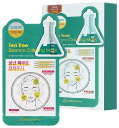 Маска для лица тканевая чайное дерево Mijin Uniquleen Tea Tree Essence Calming Mask 26гр