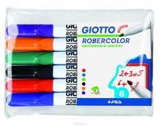 Маркеры для белой доски "Robecolor Whiteboard Medium", 6 цветов Giotto