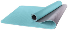 Коврик для йоги Starfit FM-201 TPE мятный с серым 6 мм