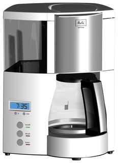 Кофеварка капельного типа Melitta Optima Timer White/Silver