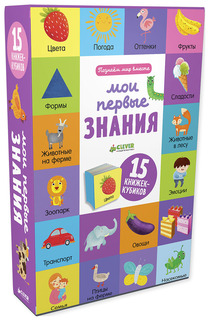 Книга-игра «Мои первые знания. 15 книжек-кубиков» Clever