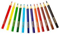 12 коротких цветных карандашей Crayola