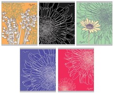 Тетрадь "Цветочное вдохновение" А5, 48 листов в клетку, в ассортименте Канц Эксмо