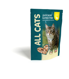 Влажный корм для кошек ALL CATS, курица, 85 г