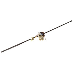 Игрушка для кошек V.I.Pet Дразнилка-удочка Собака с колокольчиком