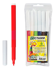 Фломастеры Стамм Веселые игрушки 6 цветов