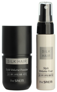 Набор средств для волос The Saem Silk Hair Style Volume Powder Set 02 Natural Brown