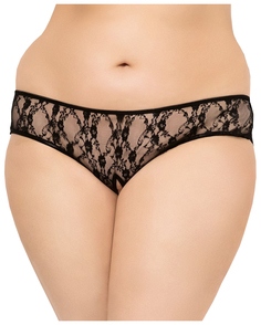 Кружевные открытые трусики с вырезом в виде сердца на попке (XXL) Soft Line
